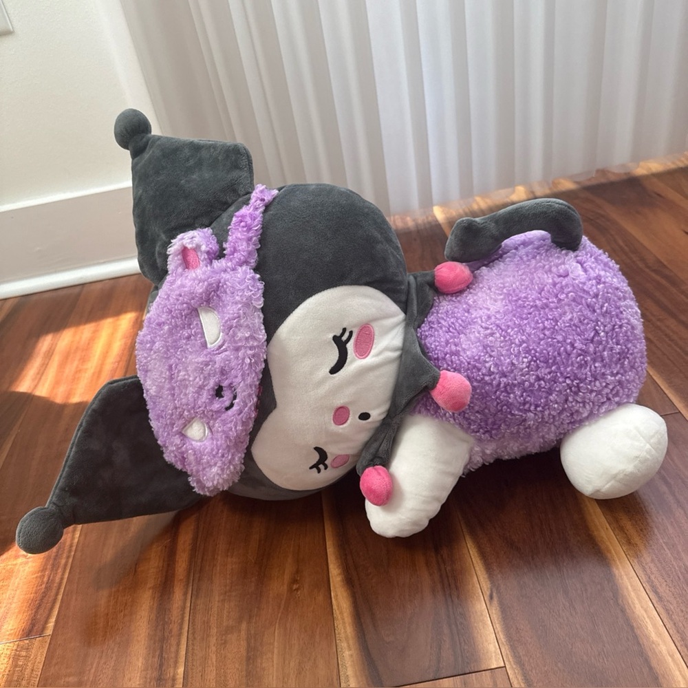 Hello Kitty Kuromi 18-inch Sleeping Plush - Officially Licensed Sanrio Product